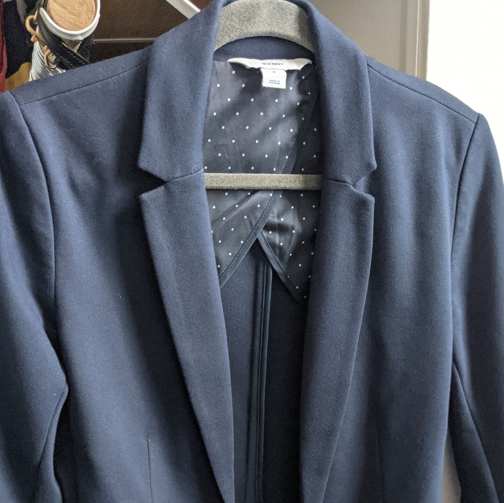 Classic ponte knit blazer in Navy
